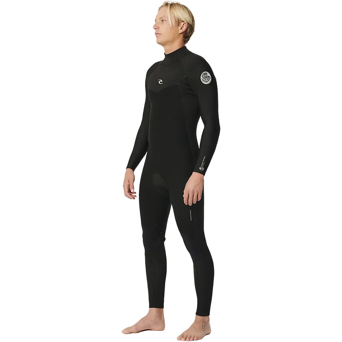 2024 Rip Curl Hombres Dawn Patrol 3/2mm Back Zip Neopreno 15BMFS - Black